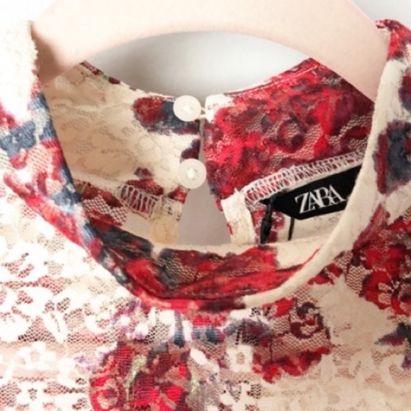 🆕 Zara floral lace top - Picture 9 of 9